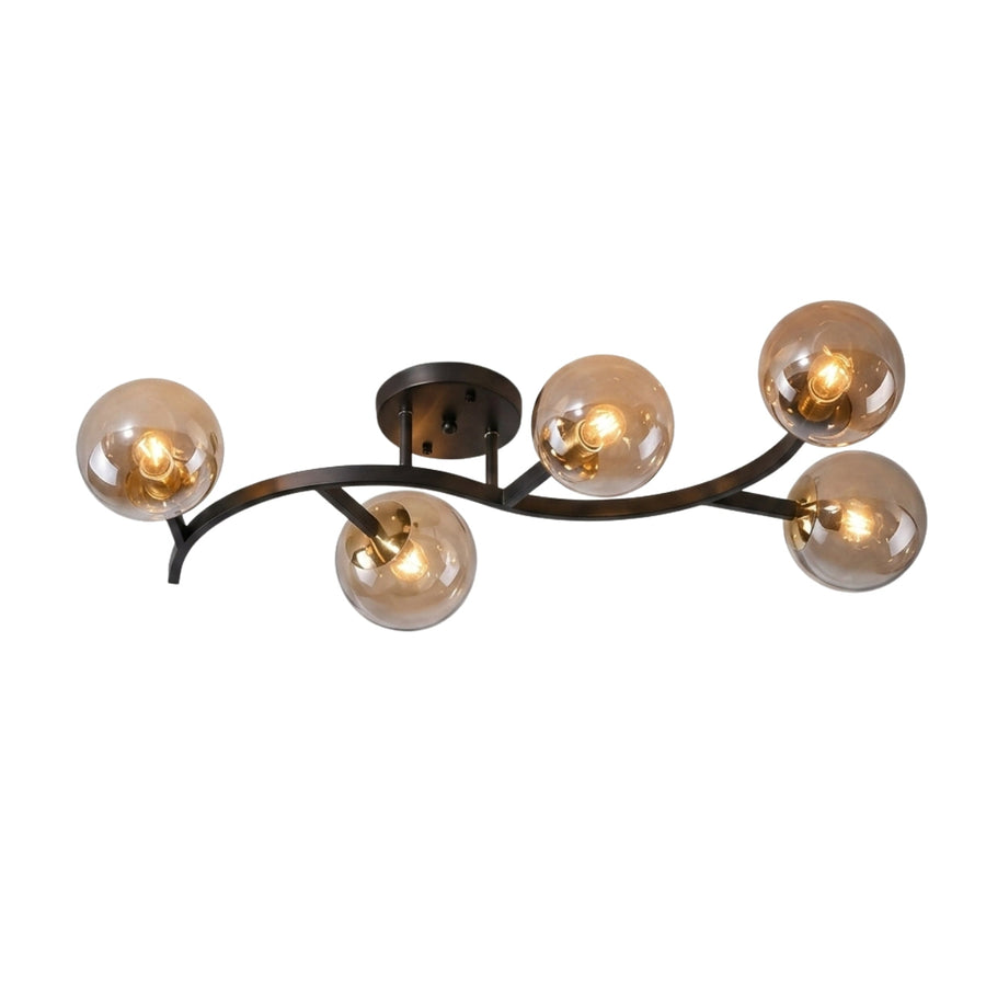 Plafonnier globe en verre – FLORA — Plafonnier LED Design Multi-Têtes