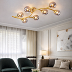 Plafonnier globe en verre – FLORA — Plafonnier LED Design Multi-Têtes