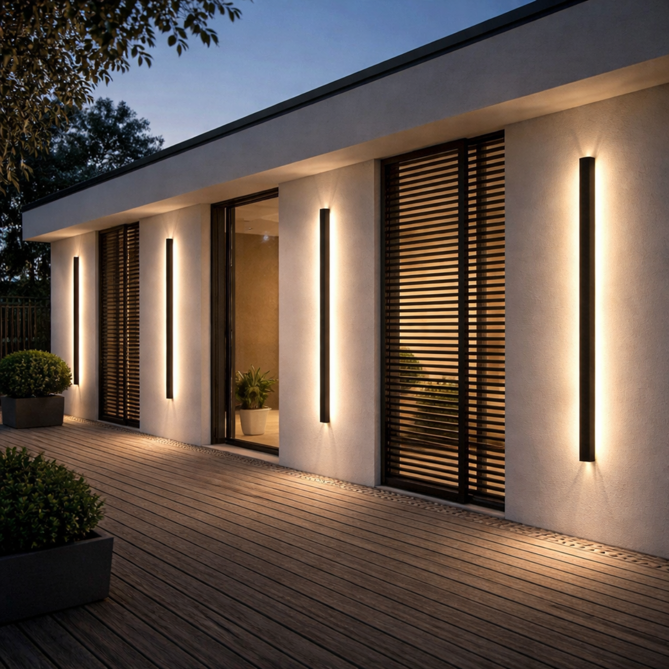Applique murale linéaire en aluminium – LED – LINEA — Applique Murale LED Linéaire Aluminium Noir