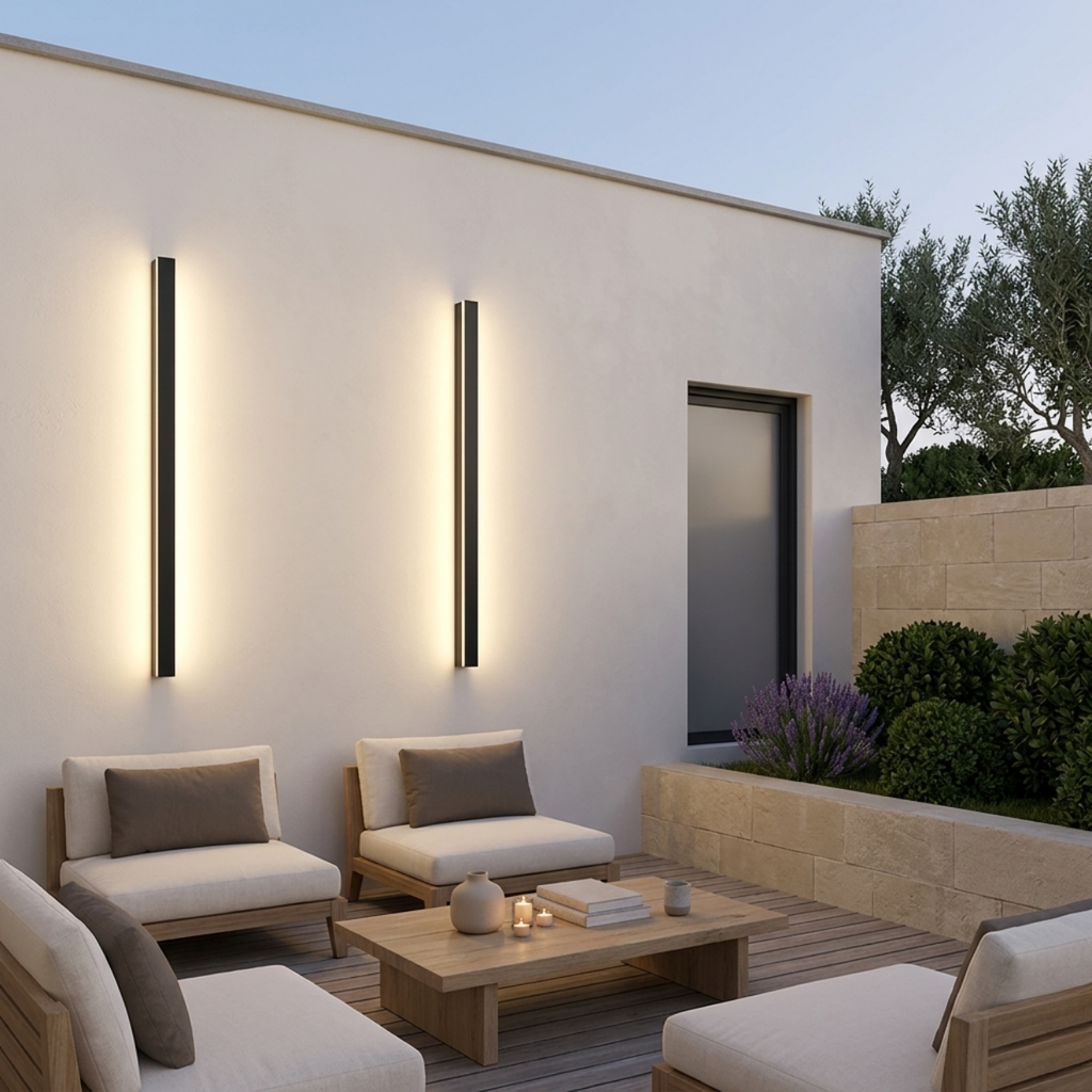 Applique murale linéaire en aluminium – LED – LINEA — Applique Murale LED Linéaire Aluminium Noir