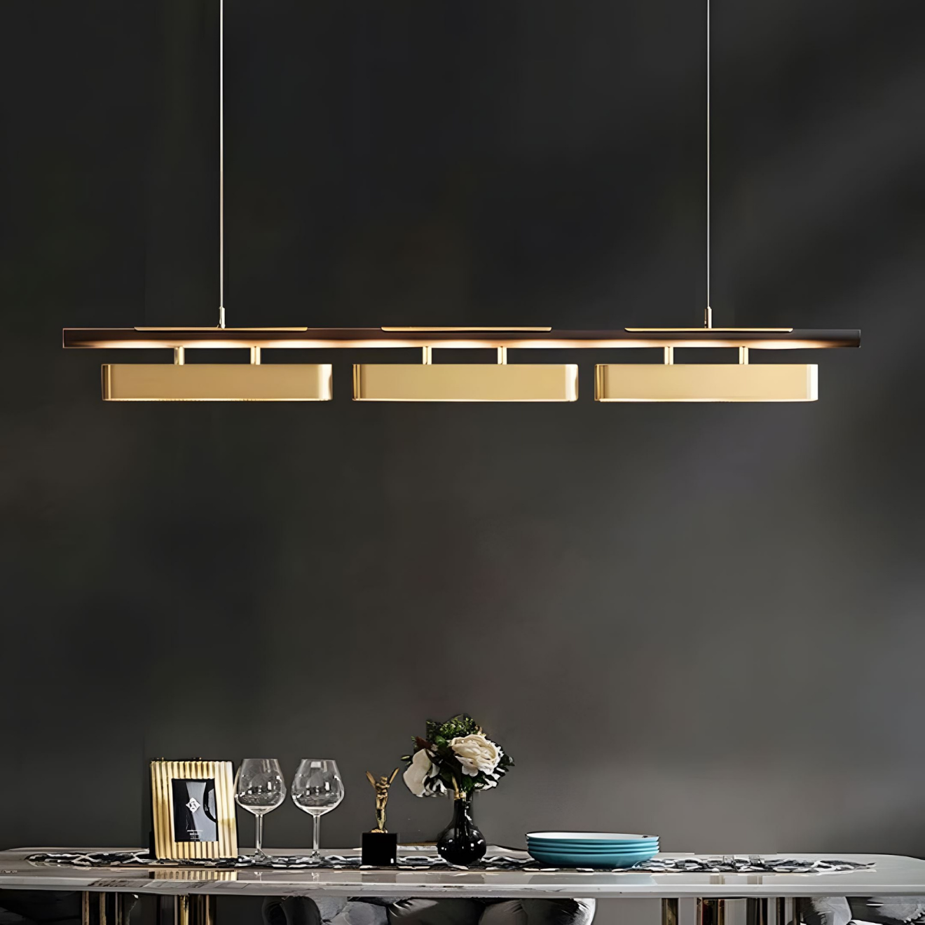 Lustre arc en aluminium – L'ARCUS — Lustre Suspension LED