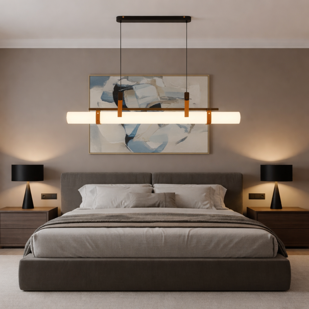 Lustre arc en métal – LED – ORBITE — Lustre LED Moderne