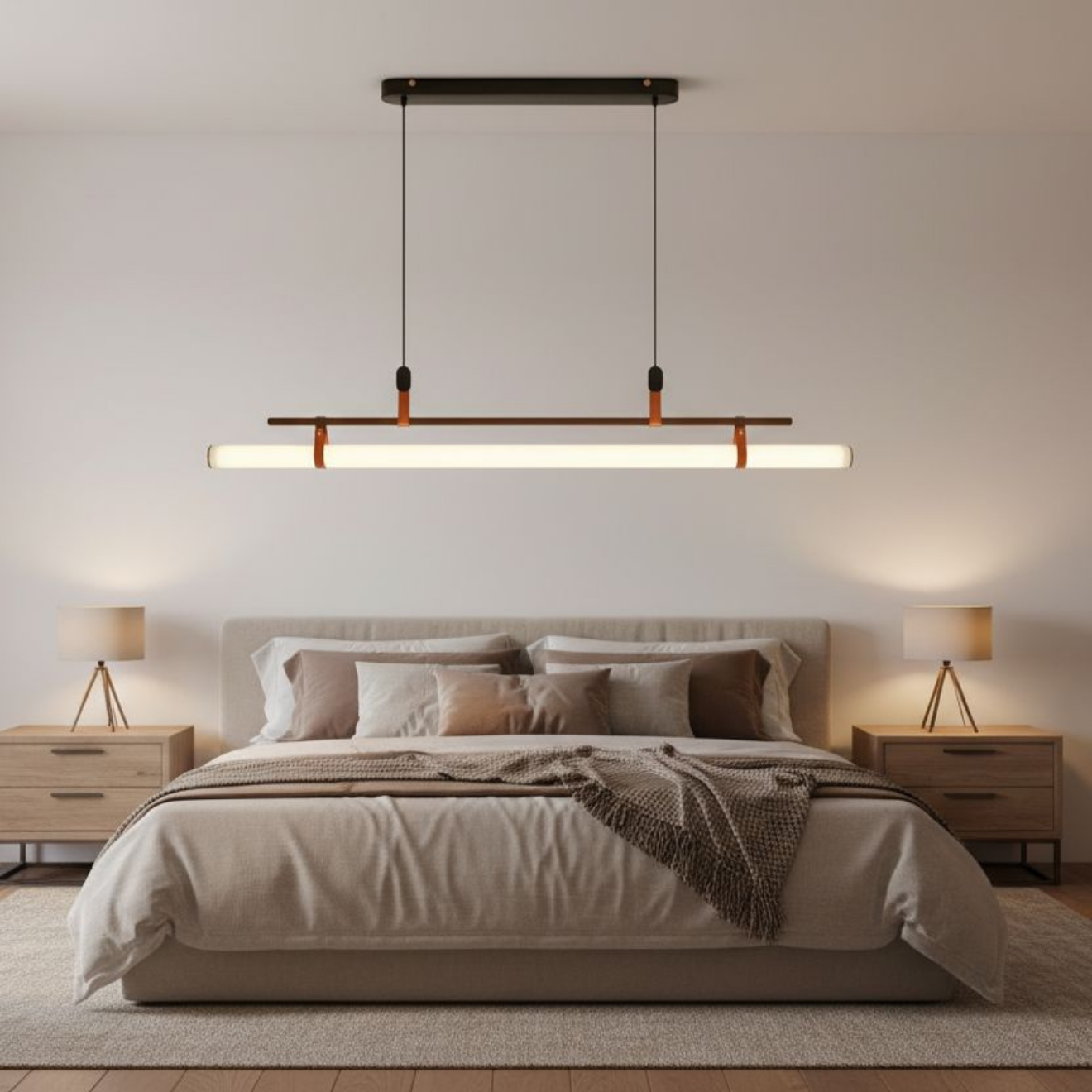 Lustre arc en métal – LED – ORBITE — Lustre LED Moderne