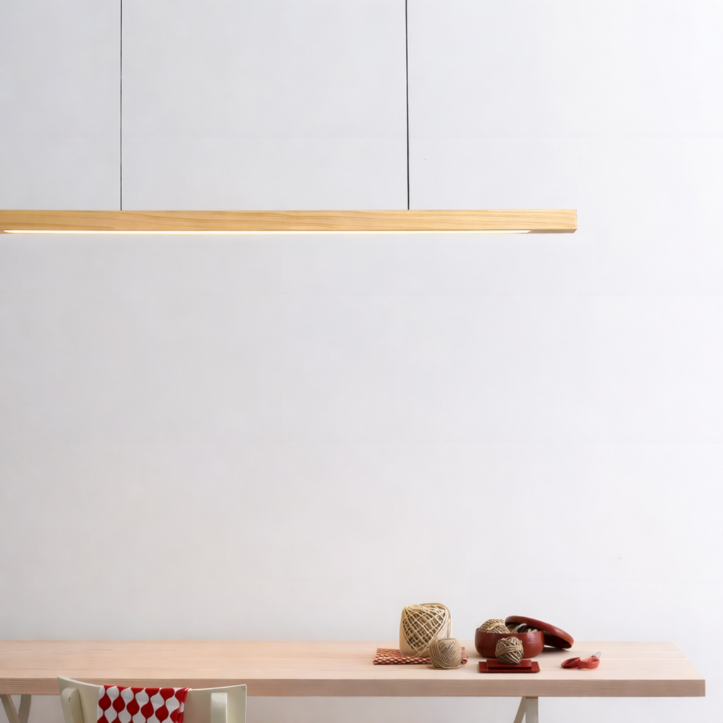 Suspension luminaire en bois – LED – SYLVA — Suspension LED Bois & Acrylique