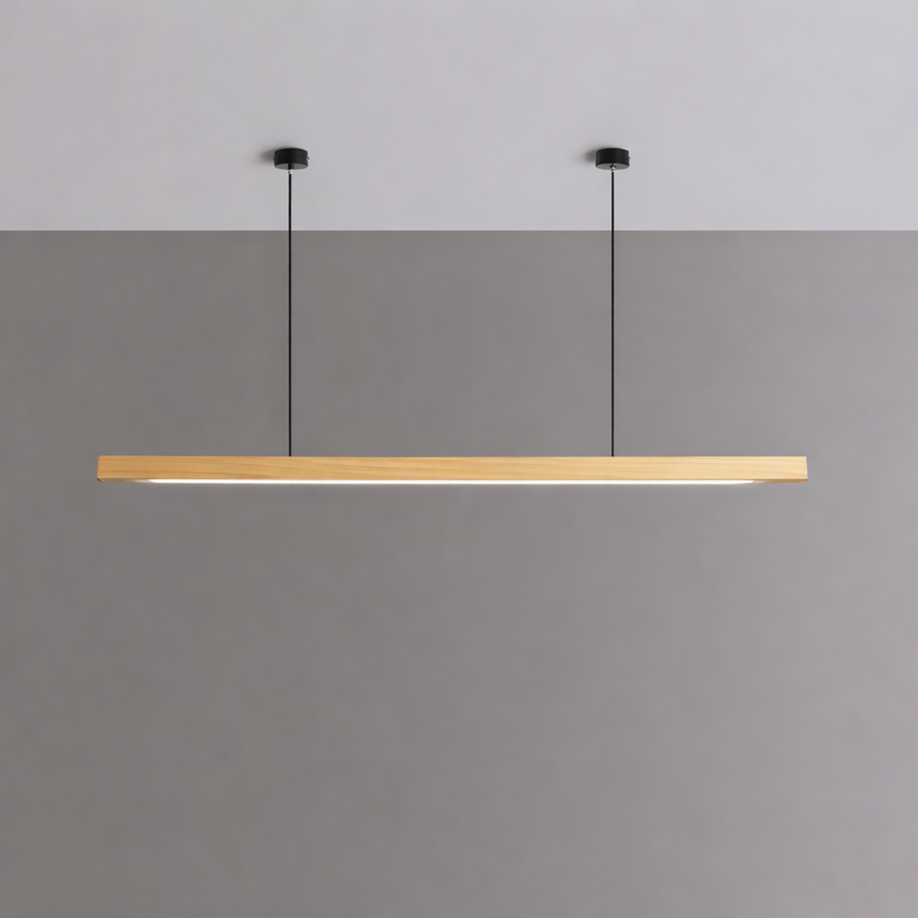 Suspension luminaire en bois – LED – SYLVA — Suspension LED Bois & Acrylique