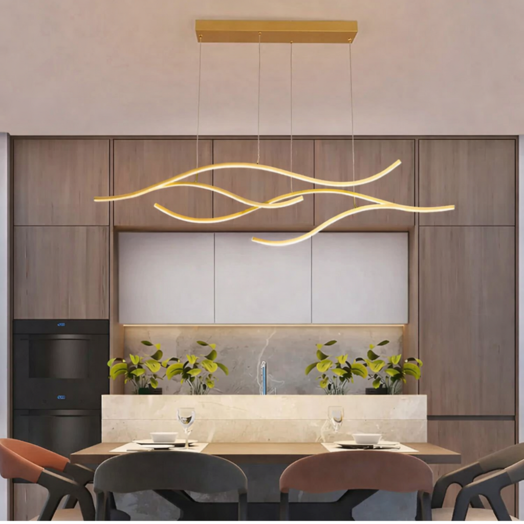 Suspension luminaire vague – LED – VAGUE — Suspension LED Ondulée