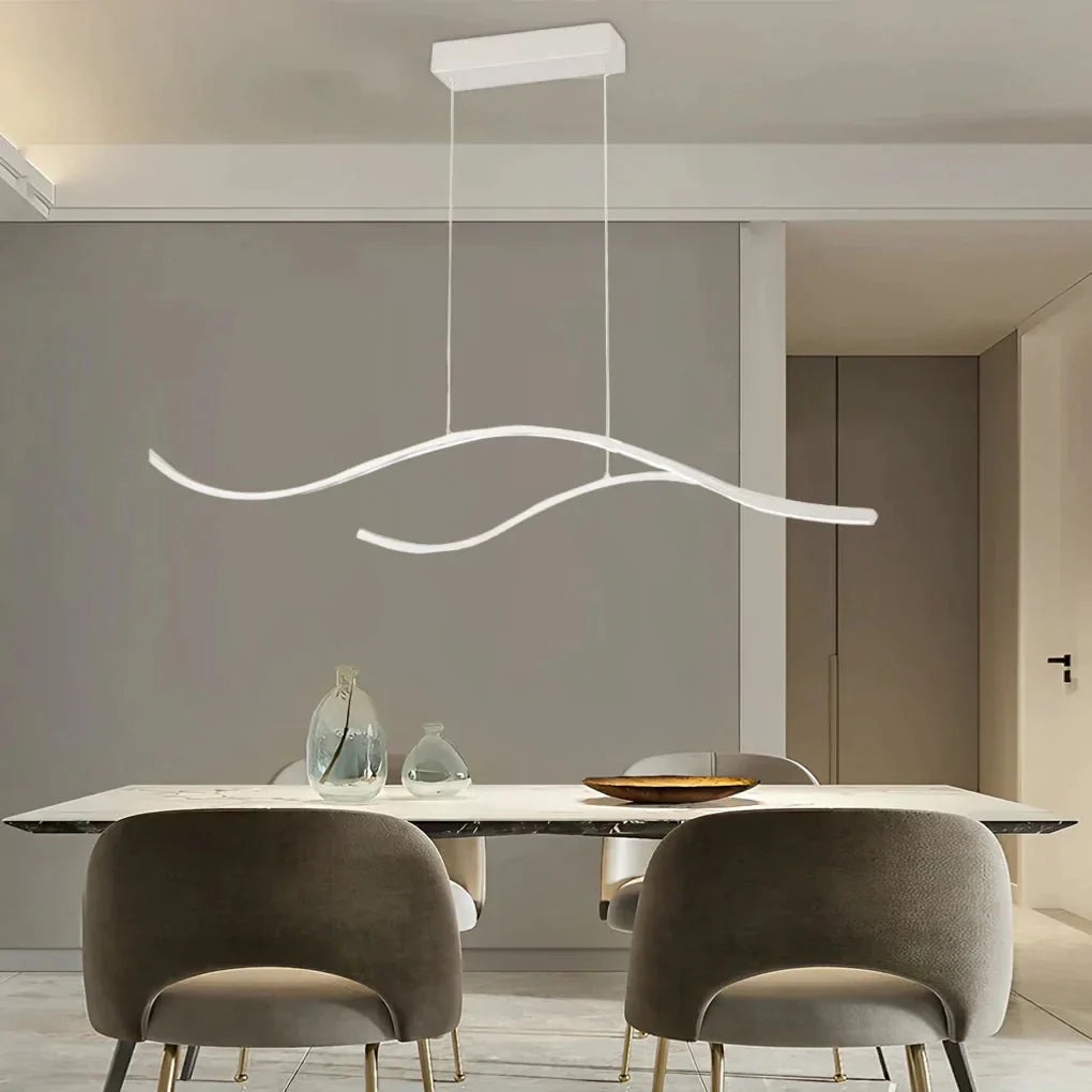 Suspension luminaire vague – LED – VAGUE — Suspension LED Ondulée