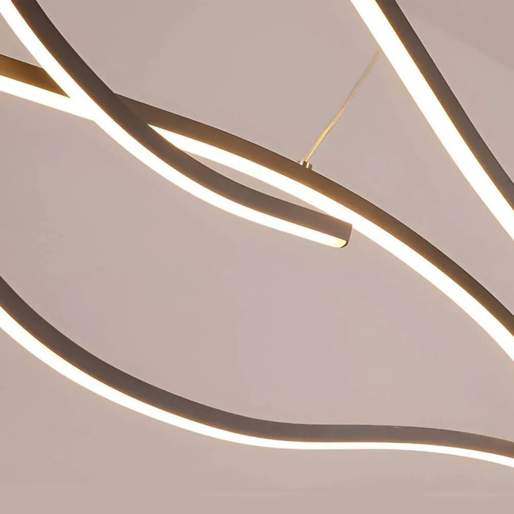 Suspension luminaire vague – LED – VAGUE — Suspension LED Ondulée