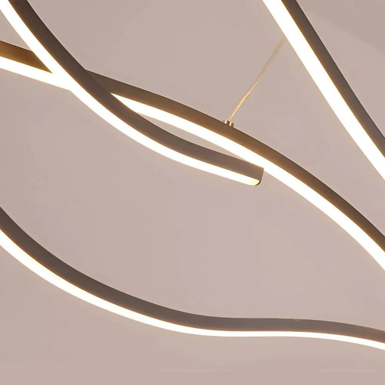 Suspension luminaire vague – LED – VAGUE — Suspension LED Ondulée