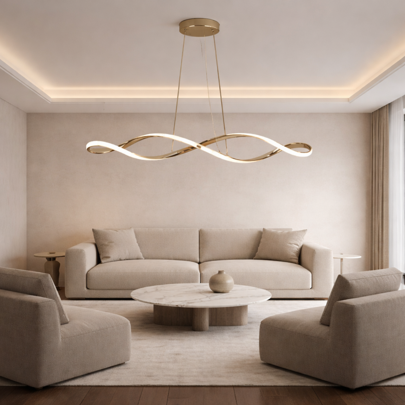 Lustre cascade en cristal – LED dimmable – VERSA — Lustre LED Cristal Contemporain