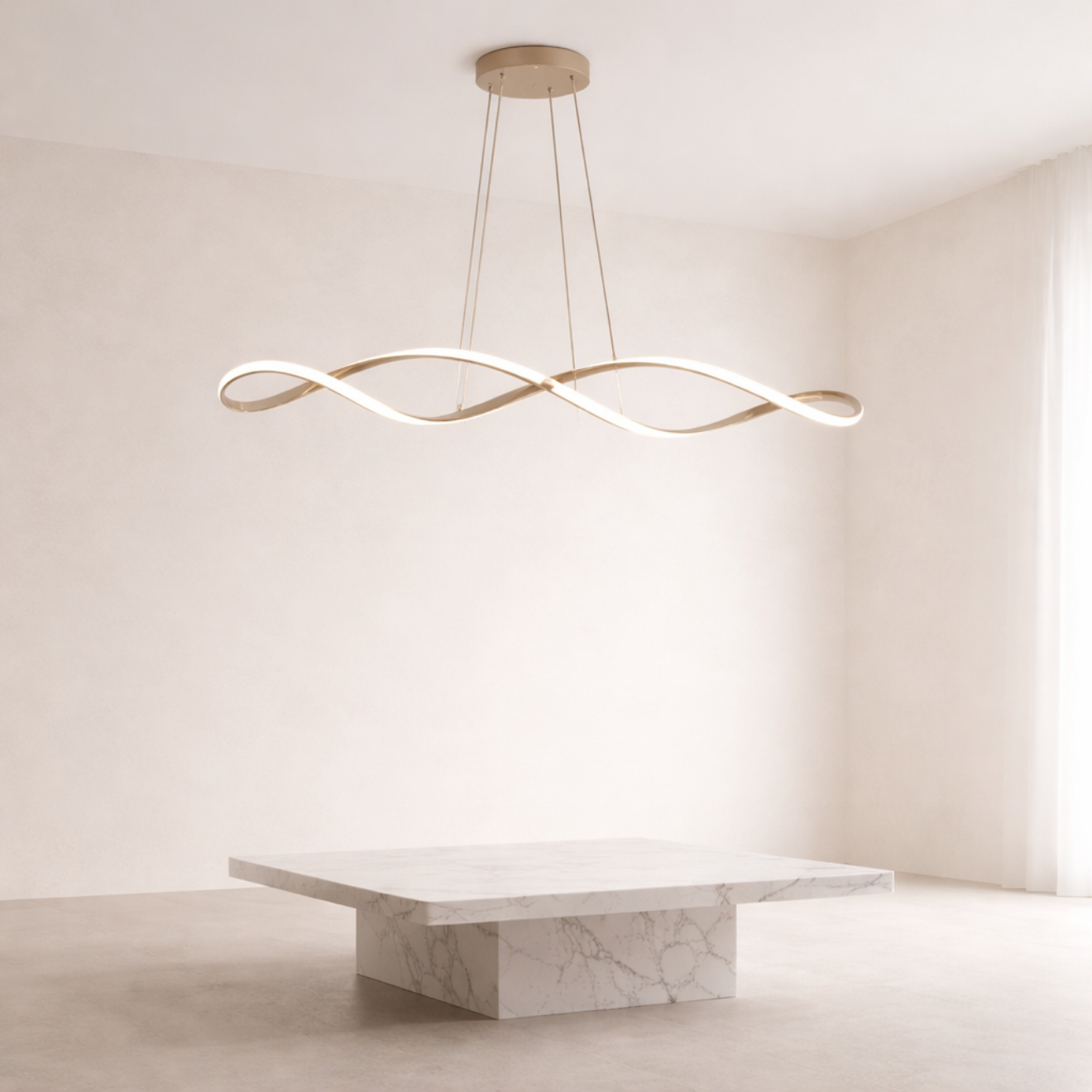 Lustre cascade en cristal – LED dimmable – VERSA — Lustre LED Cristal Contemporain
