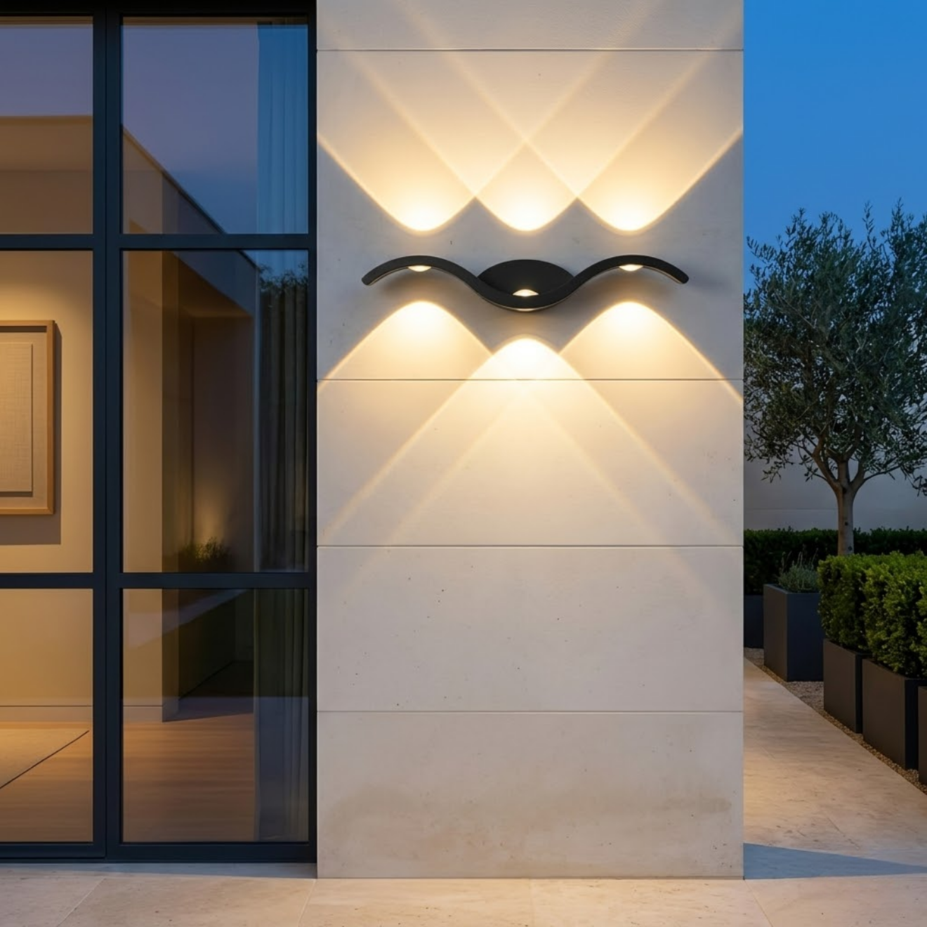 Applique Murale LED Noire Géométrique 4