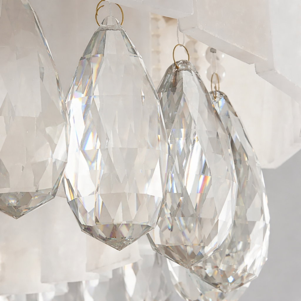 Grand Lustre LED en Cristal Taillé 3
