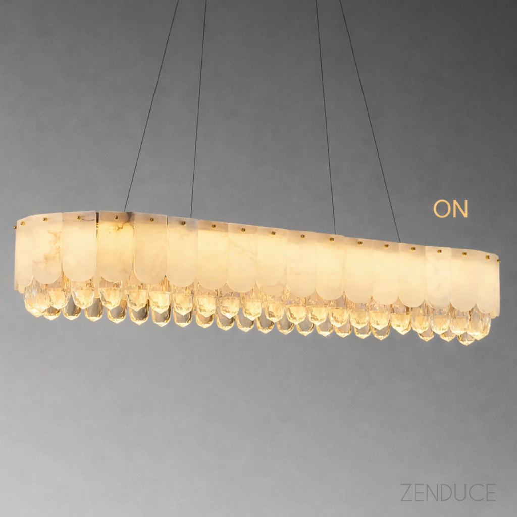 Grand Lustre LED en Cristal Taillé 5