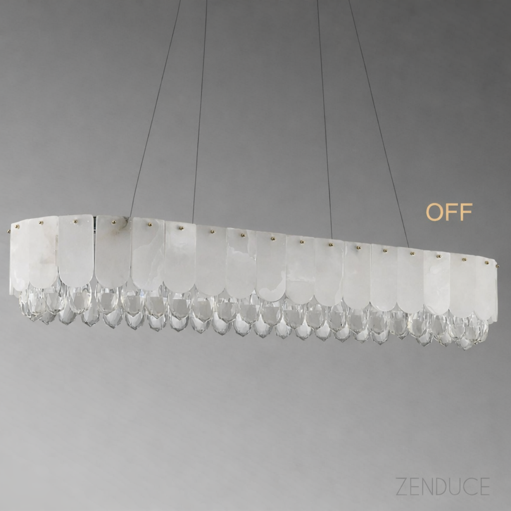 Grand Lustre LED en Cristal Taillé 6