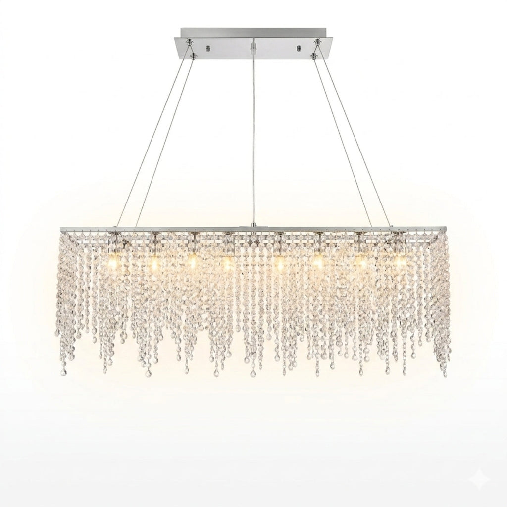 Lustre LED en Cristal Géométrique 1