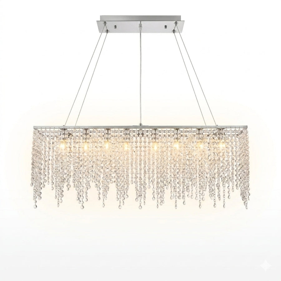 Lustre LED en Cristal Géométrique 1