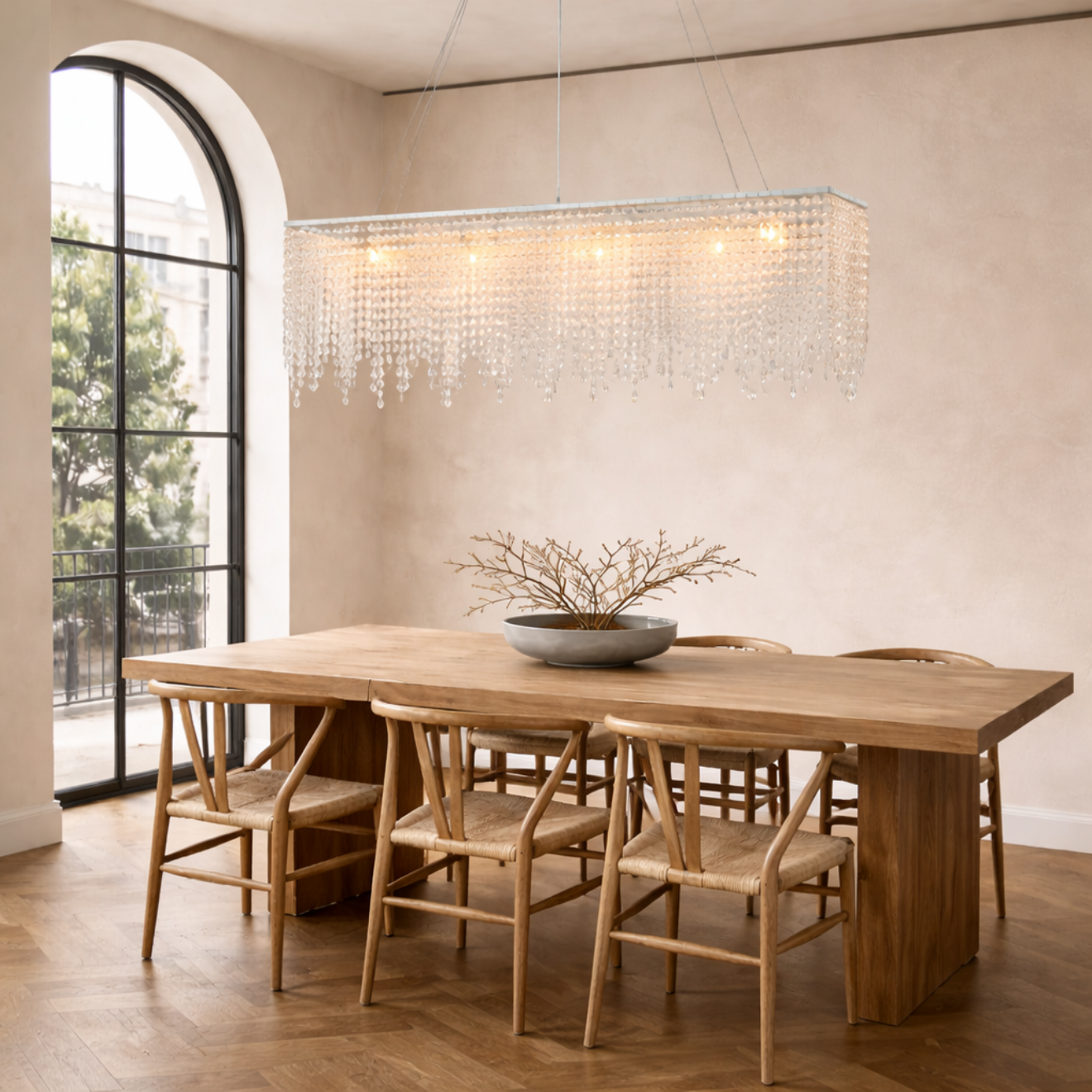 Lustre LED en Cristal Géométrique 3