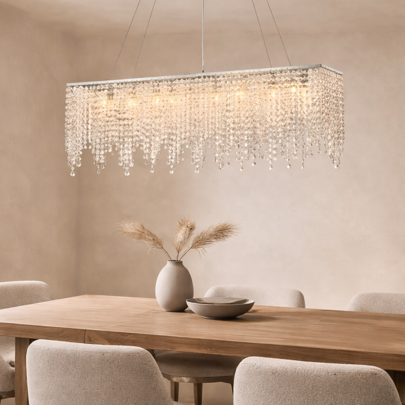 Lustre LED en Cristal Géométrique 5